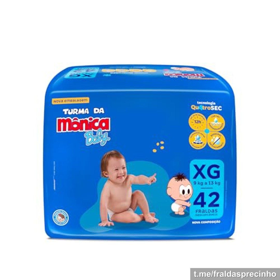 Fralda Turma da Mônica Baby XG 42 Unidades