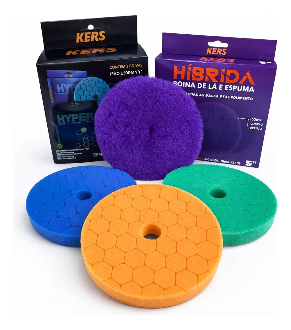 🚨 Kit 4 Boinas Hyper 5 Pol Kers Corte Lustro Refino Hibrida 🛠️✨