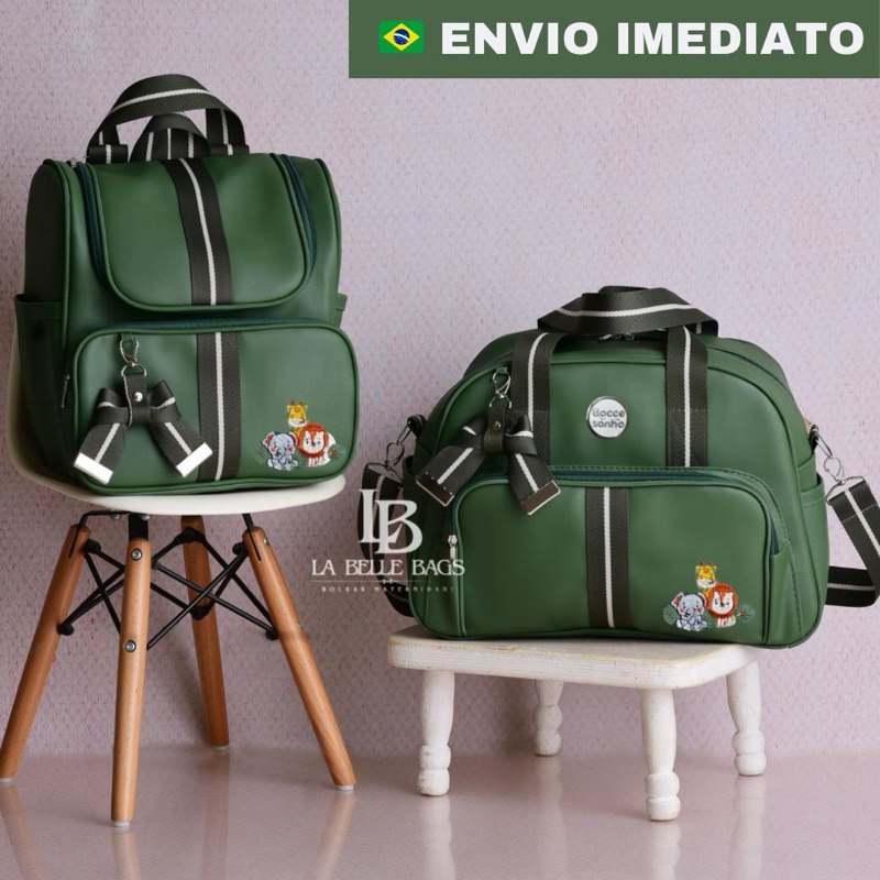 🛍️ bolsa maternidade 2 peças Luxo material premio, kit mala com Mochila Maternidade 2 em