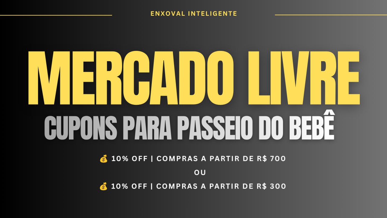 🚨🔥 2 CUPONS BOMBANDO NO MERCADO LIVRE!