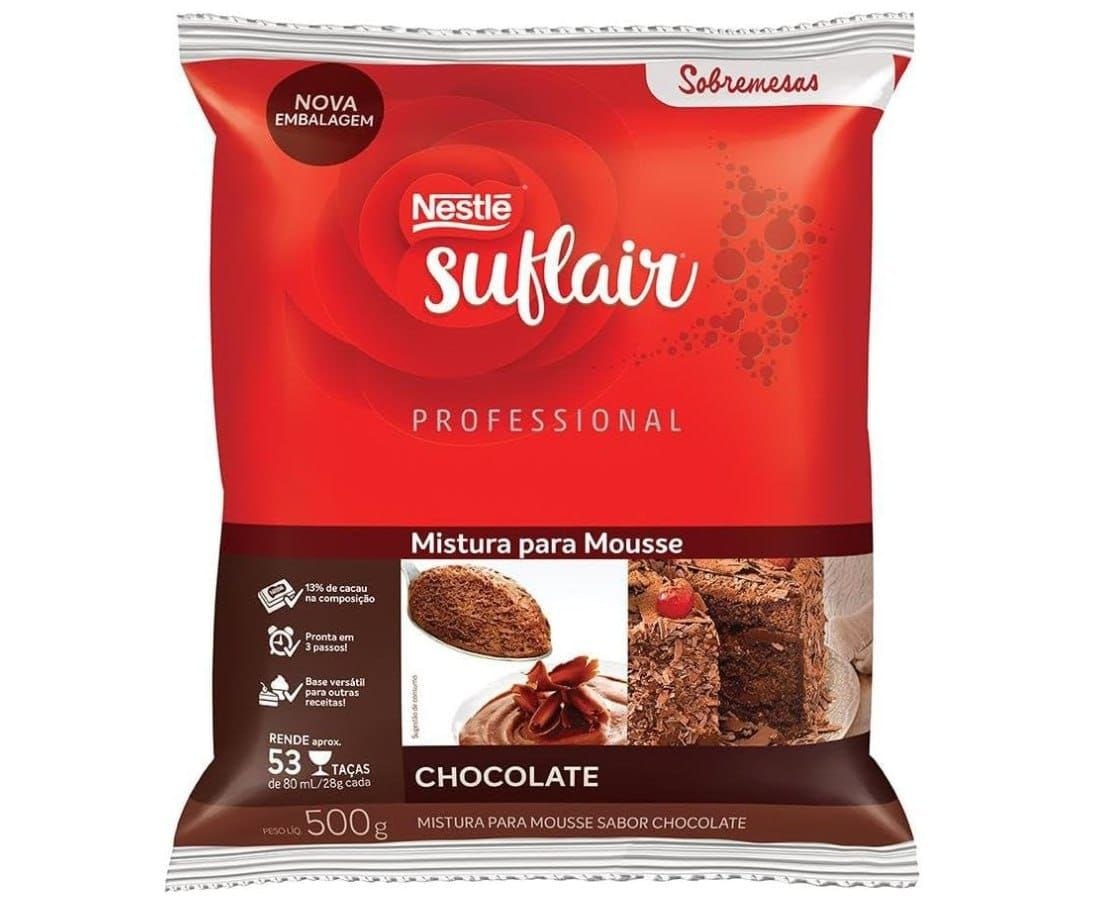 Mistura para Mousse Sabor Chocolate SUFLAIR 500g