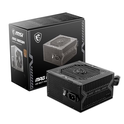 🛍️ Fonte de Alimentação MSI MAG A650BN - 650W, 80 Plus, Bronze, PFC Ativo