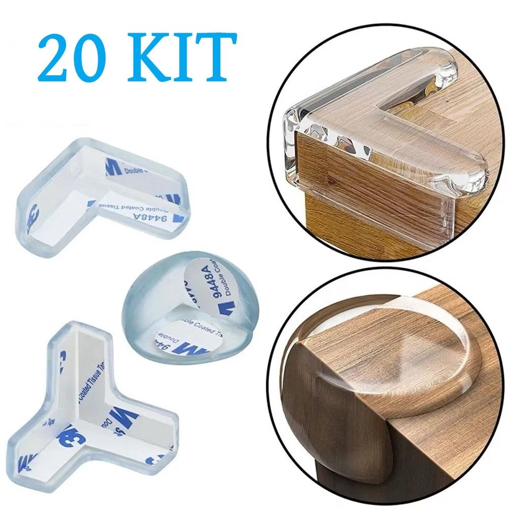 🛍️ 20 Protetor De Silicone De Mesa Quina Protetor Para Móveis Quarto Cozinha Casa