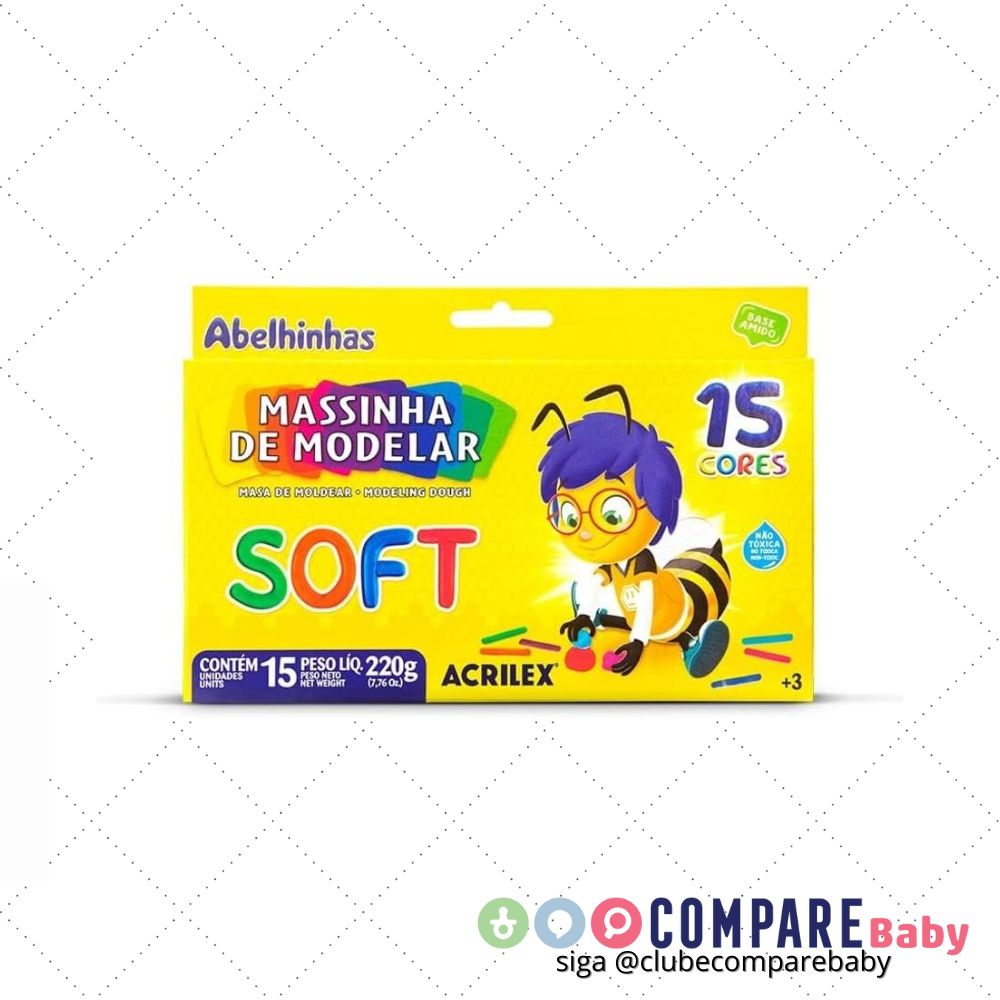😍 Massinha Soft 15 Cores Acrilex