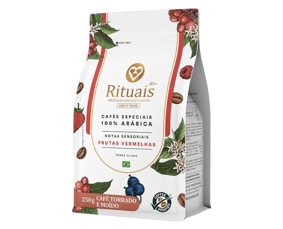 3 Corações Café Torrado e Moído Rituais 85+, Aroma Frutas Vermelhas, 250g