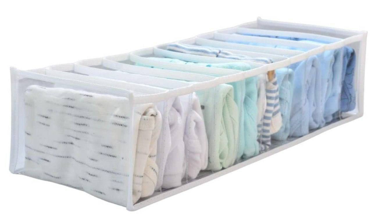 🫧 Kit 10 Colmeias Organizadoras Roupas de Bebe (40x15x10)