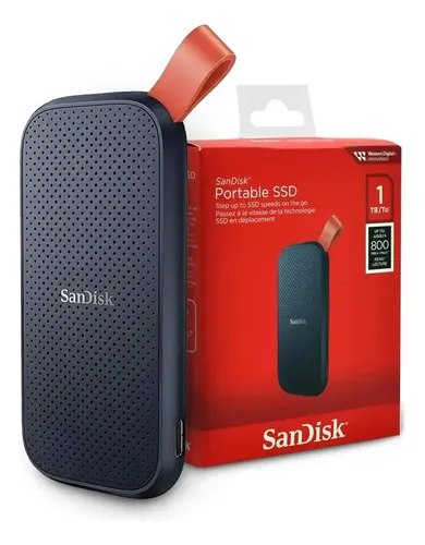 🛍️ SSD Externo Portátil 1TB Interface USB 3.2 SanDisk SDSSDE30-1T00 Velocidade de Leitura