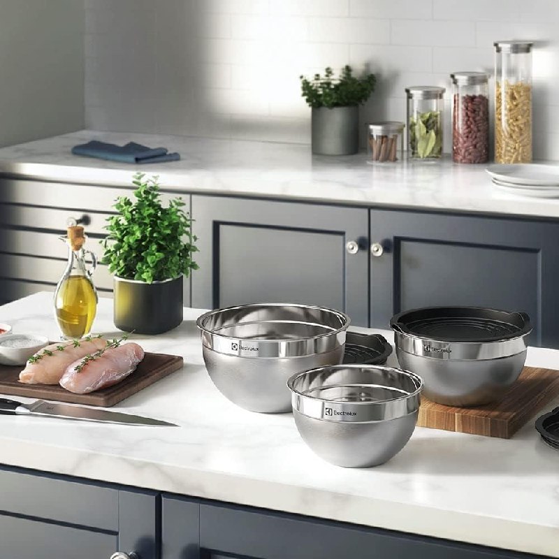 INOX COM TAMPAS PARA PREPARAR E ARMAZENAR ALIMENTOS