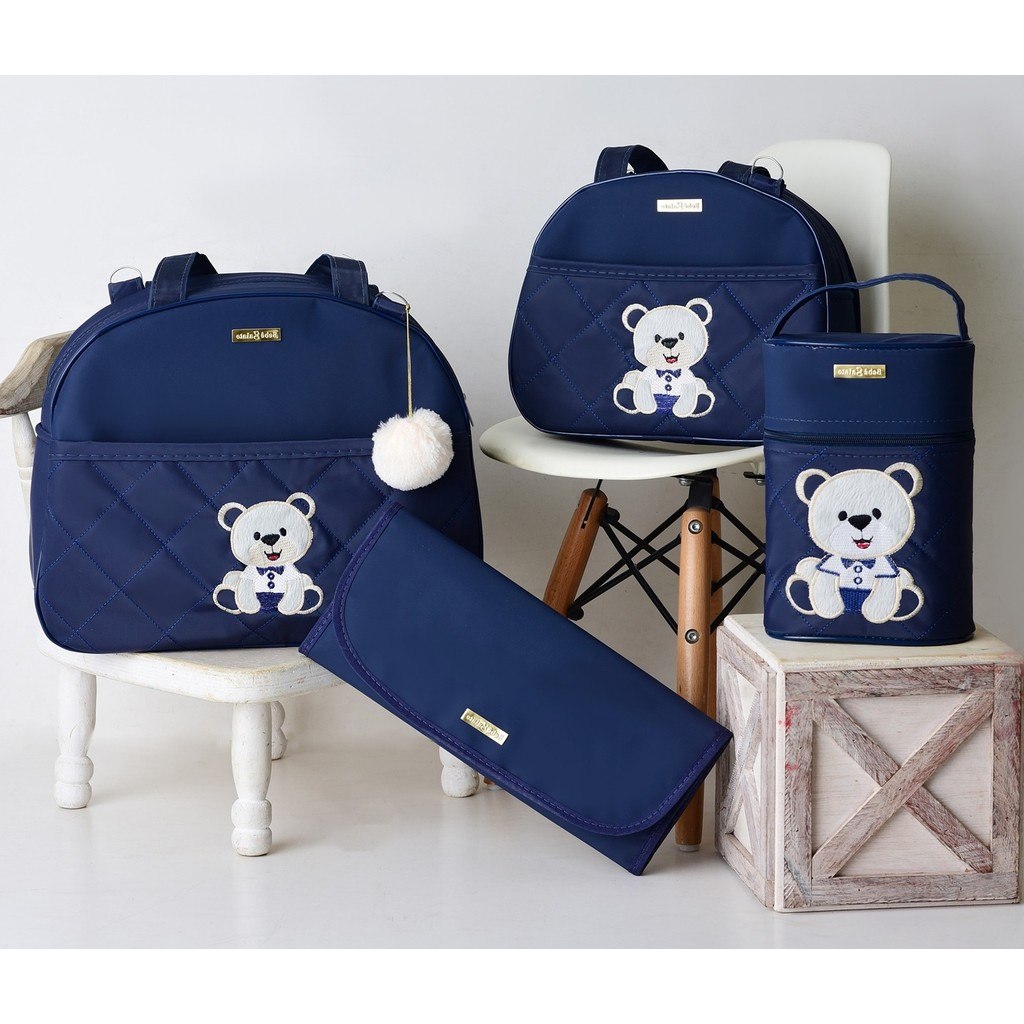 🛍️ Bolsas de Maternidade Ursinho Feliz Para Bebê