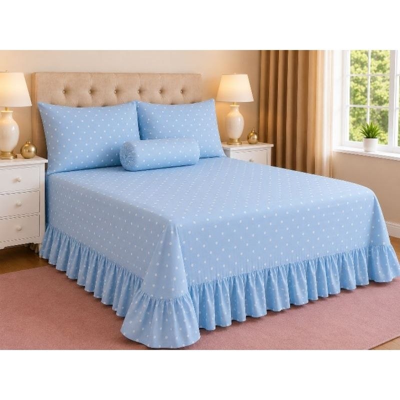 - Kit Colcha Cobre Leito Estampado Premio, 400 fios 3 peças, Matelado  - (Casal ou Queen)