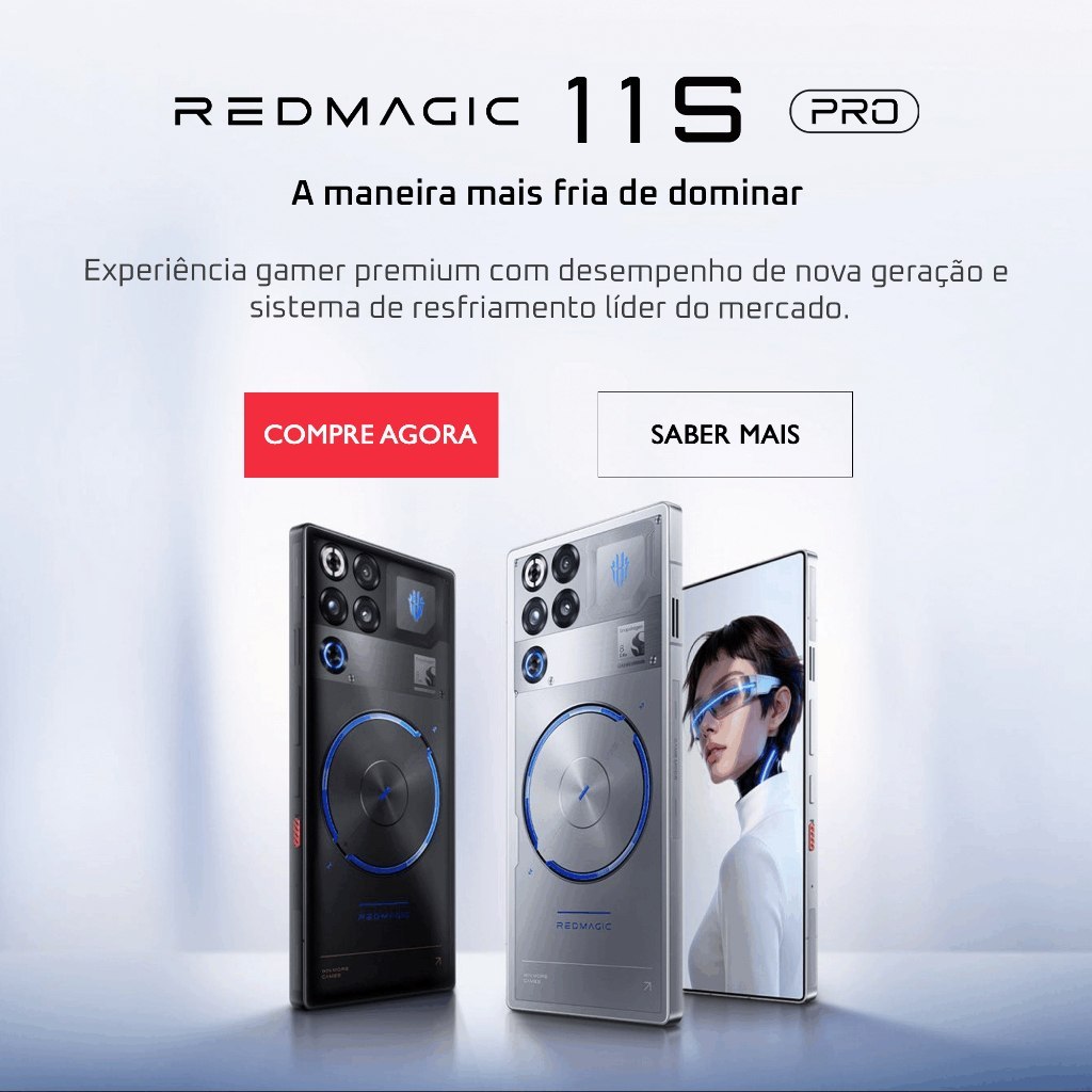 🛍️ REDMAGIC 11S Pro Snapdragon 8 Elite Gen 5 Versão Líder 12/16+256/512GB Resfriamento Lí