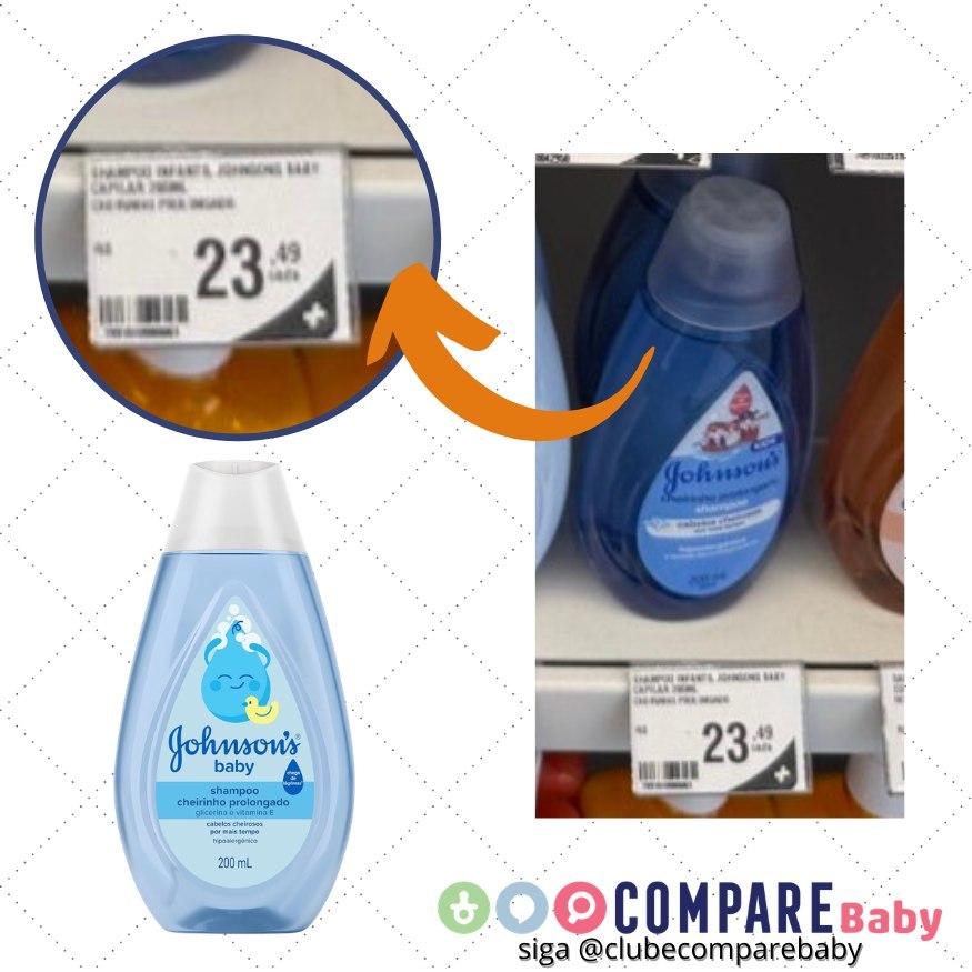 😍 Johnson's Baby Shampoo Infantil Cheirinho Prolongado, 200ml