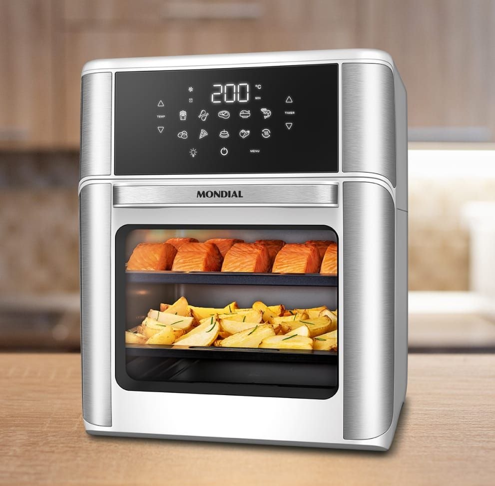 EXCLUSIVO PARA ASSINANTES PRIME Fritadeira Air Fryer Forno Oven MONDIAL 12L, 2200W, 110V |