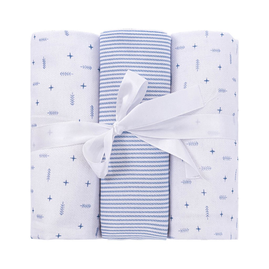 🛍️ Cueiro para Bebê Flanelado 03 Unidades Baby Joy Clássicos