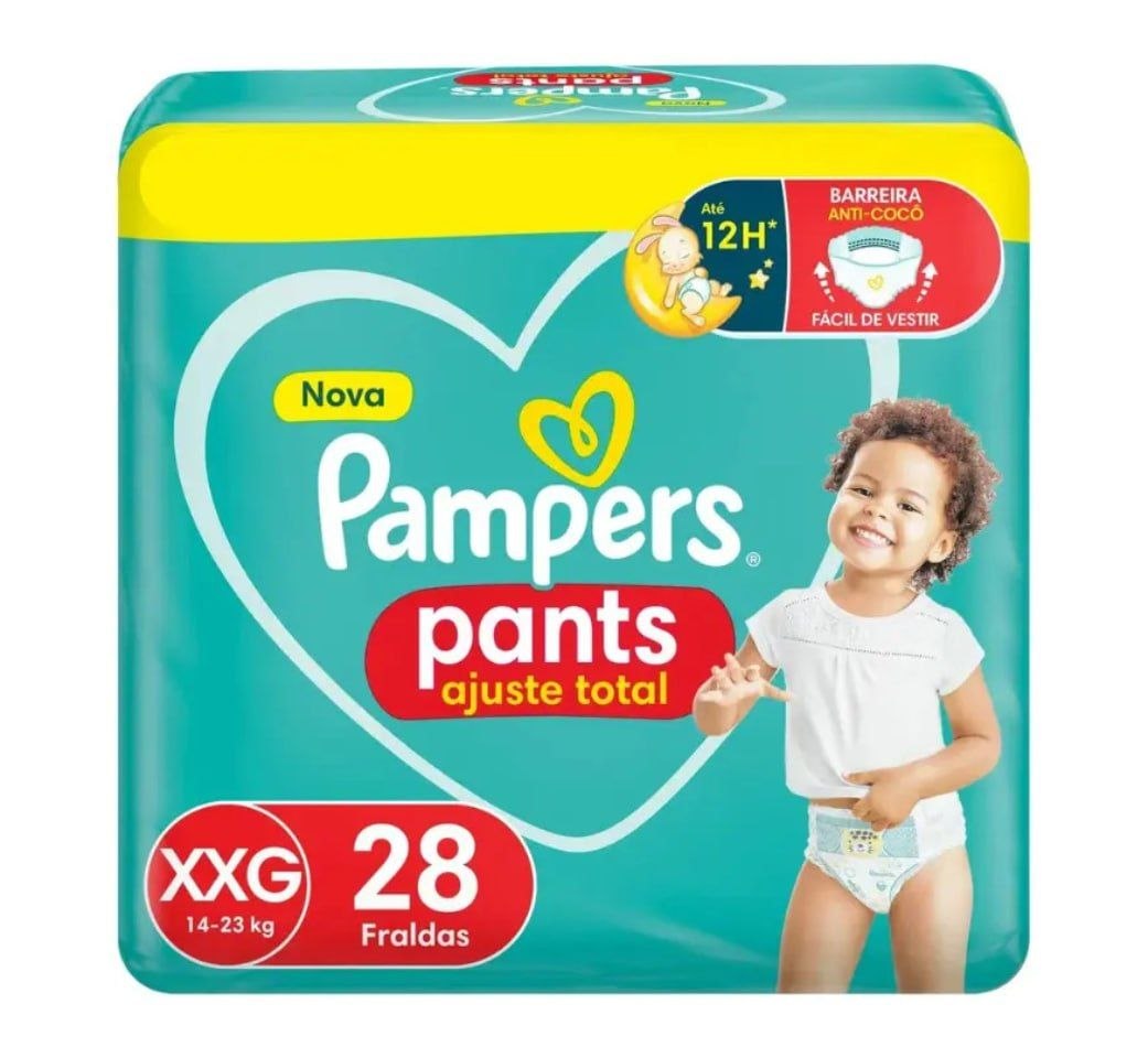 Fralda Pampers Pants Ajuste Total XXG com 28 Unidades