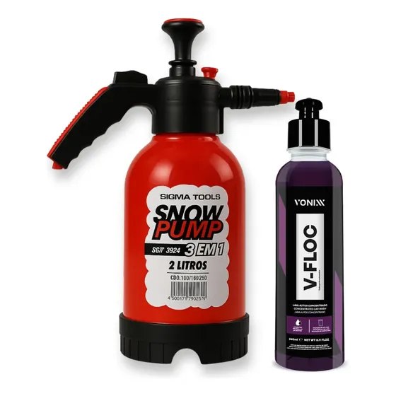 🔥 Snow Foam 2L + Shampoo Vonixx Profissional + V-floc 500ml