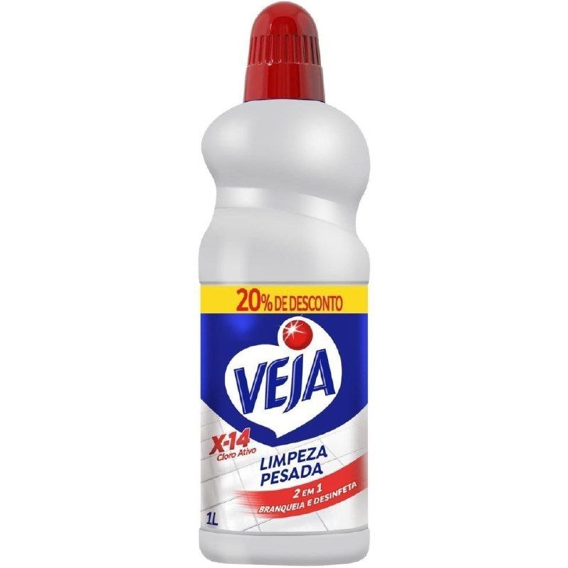 Veja Limpador para Limpeza Pesada Cloro Ativo 2 em 1 - 1L