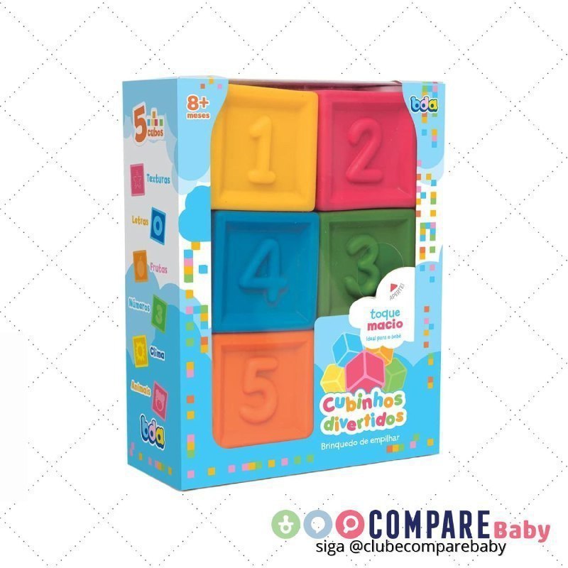 😍 Toyster - Cubos Divertidos - Brinquedo de empilhar - BDA