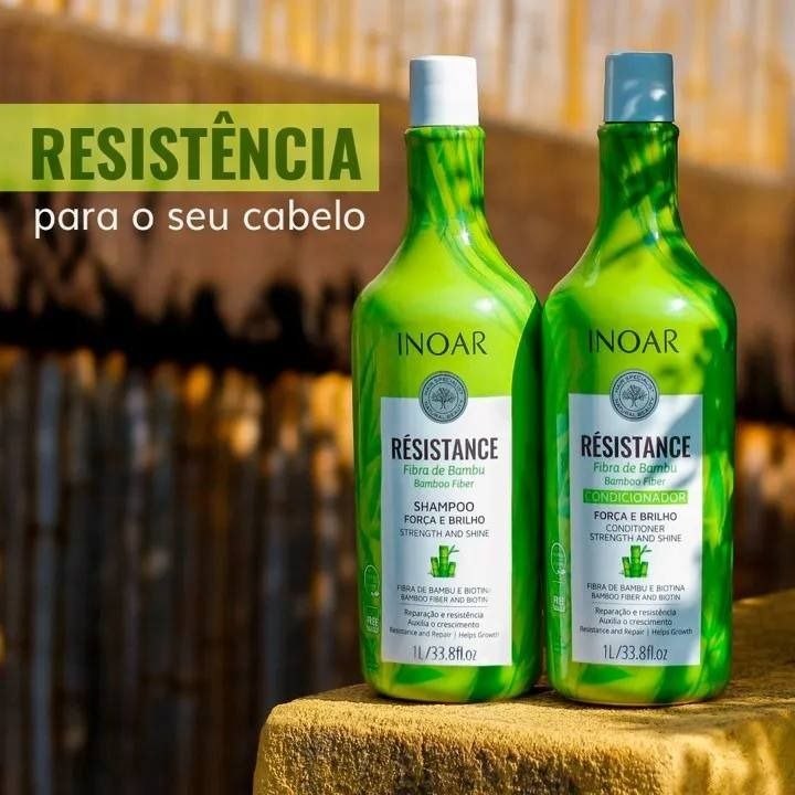 EXCLUSIVO PARA ASSINANTES PRIME Inoar, Kit Resistance Bambu – Shampoo e Condicionador 1L