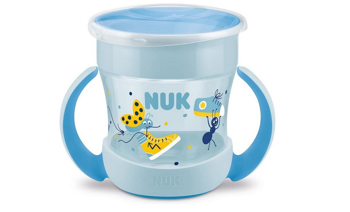 🫧 NUK Copo Mini Magic Cup 360º Com Alça Evolution 160Ml– Boy Azul