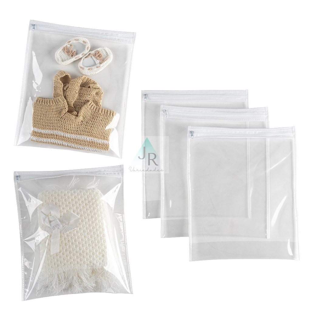 🛍️ Kit 10 Saquinhos Maternidade Multiuso Organizador Nécessaire Envelope Com Zíper