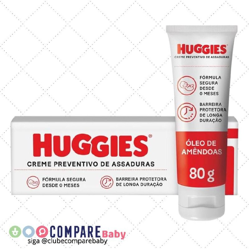 😍 Creme Preventivo de Assaduras Huggies Pele Protegida 80g