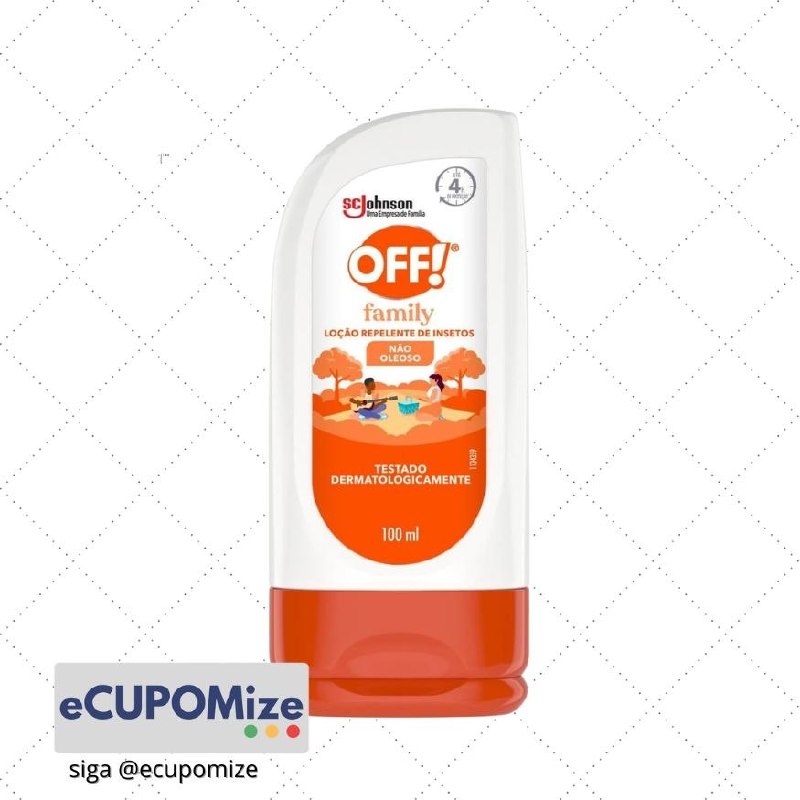 😍 OFF! Family Loção Repelente de Insetos e Mosquitos, 100ml