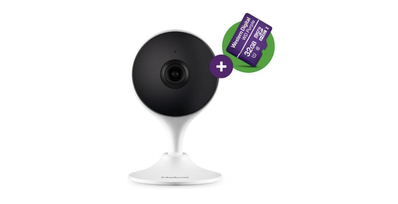 🫧 Câmera Inteligente Full HD Compatível com Alexa IM3C com MicroSD 32GB Intelbras