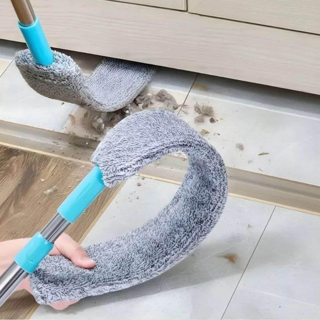 🛍️ Espanador de Pó Mop Limpa Poeira Flexível Retrátil Limpador Lugar Estreito de Aço Plás