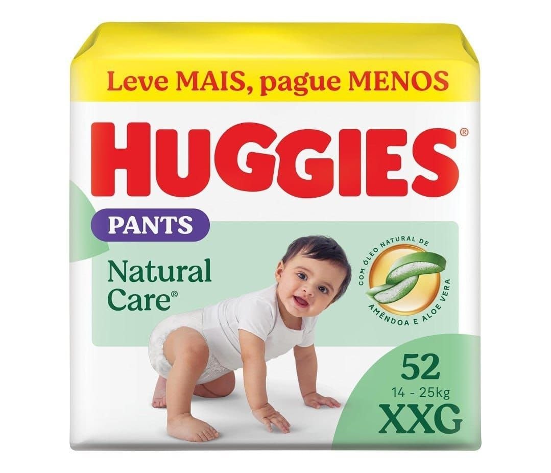 Fralda Huggies Natural Care Roupinha XXG 52 unidades