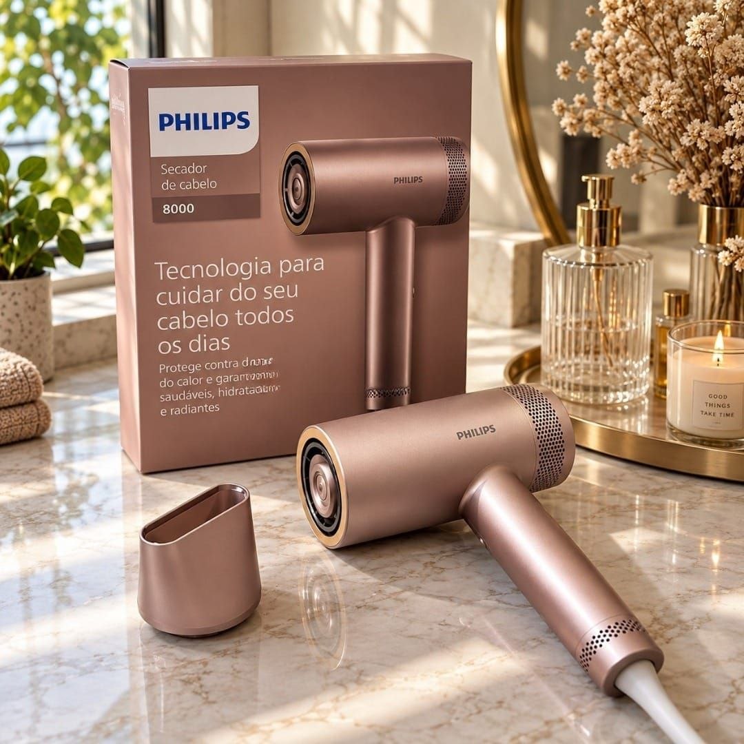 Philips Secador de Cabelo Série 8000 Secagem Ultrarrápida