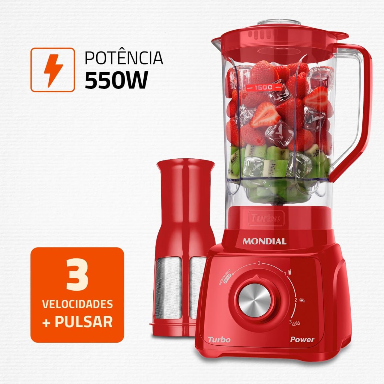 ⚡️ 550W BATE FRUTA INTEIRA TRANQUILO