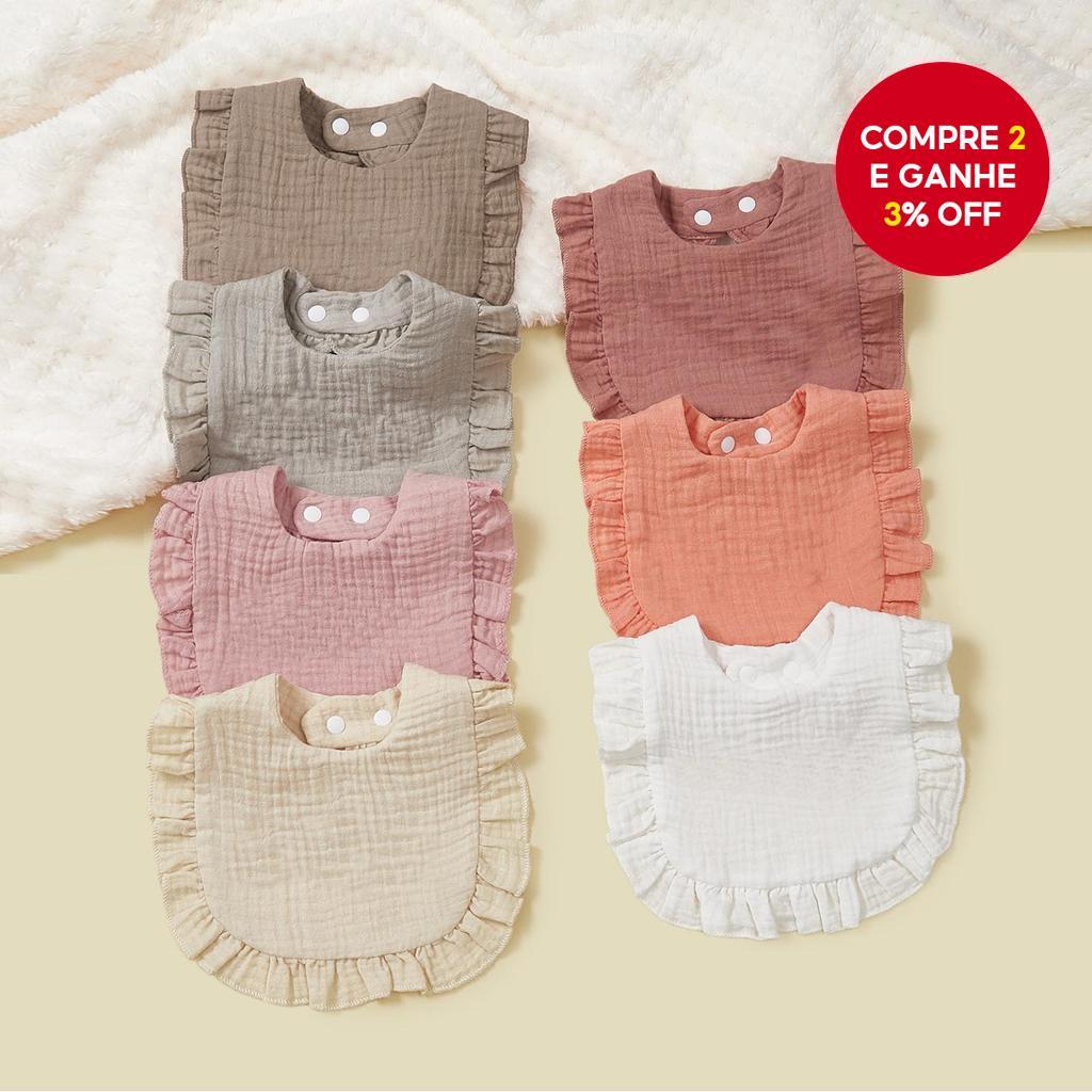 🛍️ Conjunto De Babadores Para Bebês Com Babados De 7 Peças-Adoráveis Itens Essenciais Ref