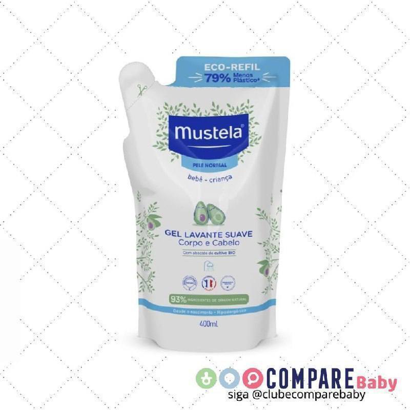 😍 Mustela Refil Gel Lavante Suave com Abacate Orgânico 400ml - Sabonete Líquido Corpo e C