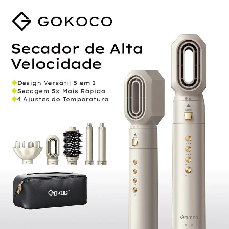💨 GOKOCO Escova Secadora 5 em 1 Bivolt