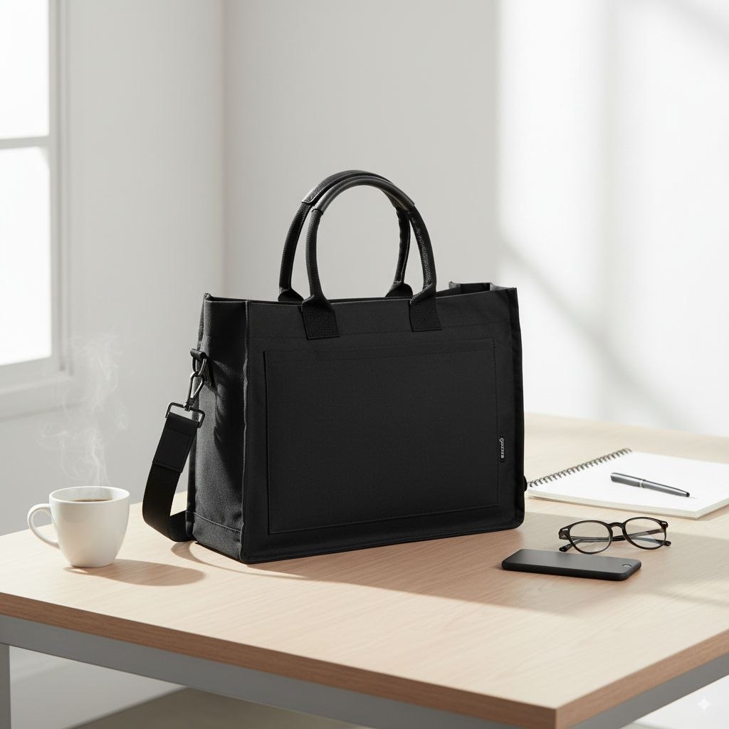 - Bolsa Tote Mini Feminina Gocase Bolsos Internos Minimalista com Porta-Notebook Executiva