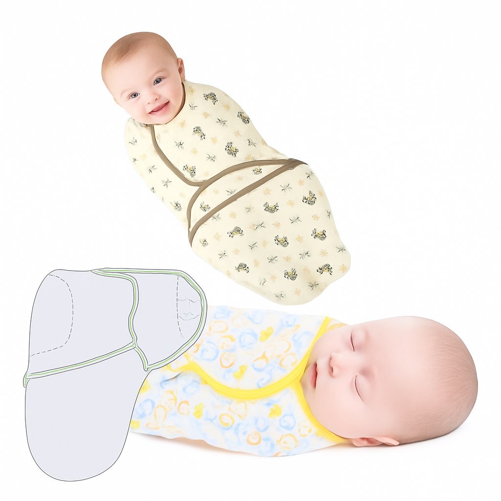 🛍️ Cueiro Charutinho Swaddle Me Para Bebe Ajustavel com Velcro