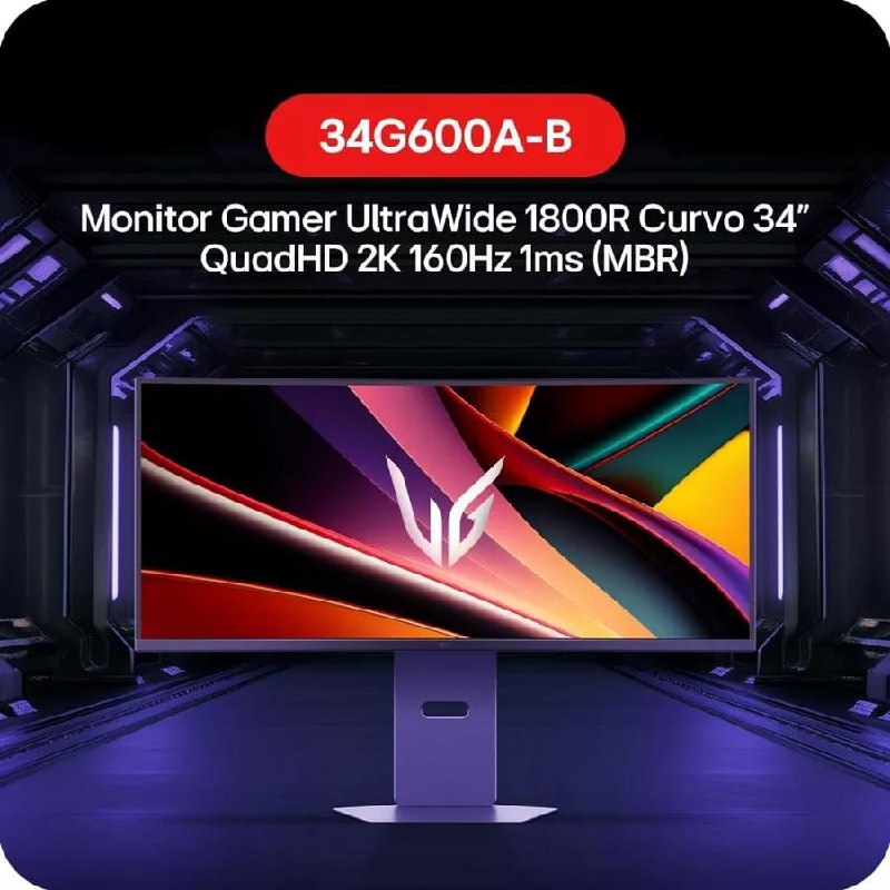 🖥️ Monitor Gamer LG UltraGear 34" Curvo UltraWide 160Hz