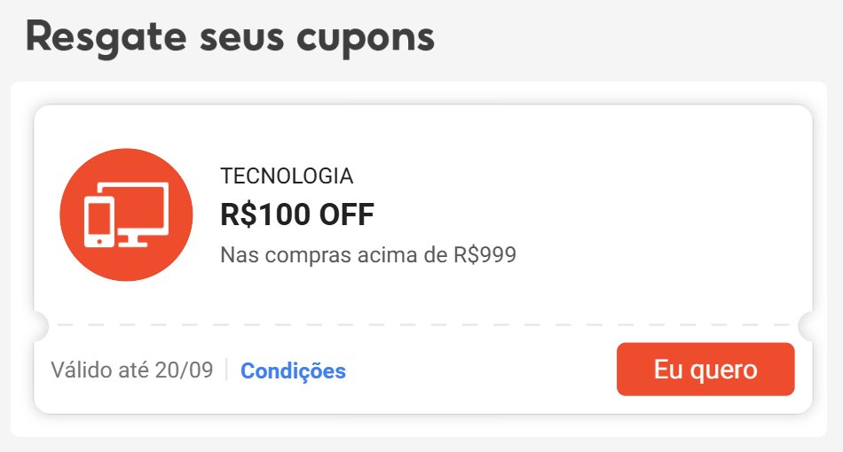🚨 CUPOM EM TECH DA SHOPEE