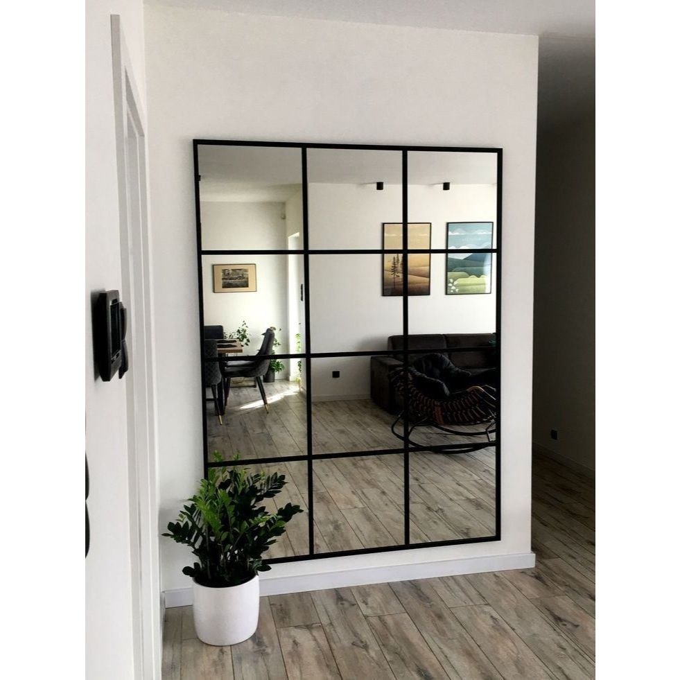 - Painel de Espelho Decorativo Moderno 12 Unidades 20cm x 20cm Contemporâneo para Sala de