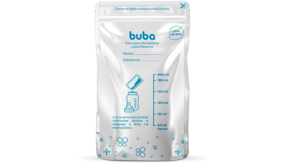 🫧 Saco Para Armazenar Leite Materno, Buba, Branco