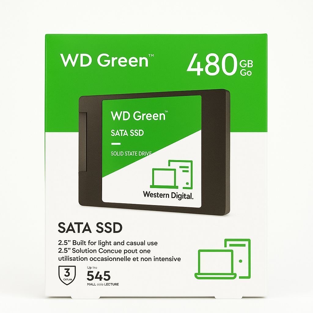 🛍️ SSD WD Green 480GB INTERNO WESTERN DIGITAL SATA3 WD GREEN WDS480G3G0A 480GB VERDE