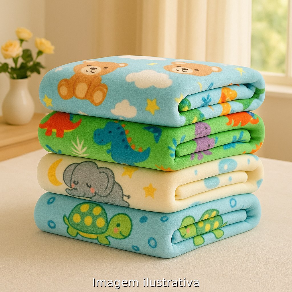 🛍️ Kit 2 Manta Cobertor Bebe Infantil Microfibra Antialérgico Preço Baixo Cobertor Soft I