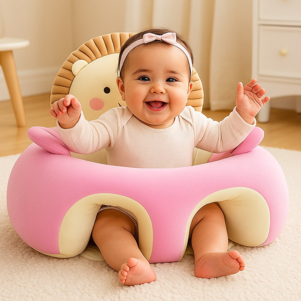🛍️ Assento para Bebê Almofada Senta Bebê Apoio Postura