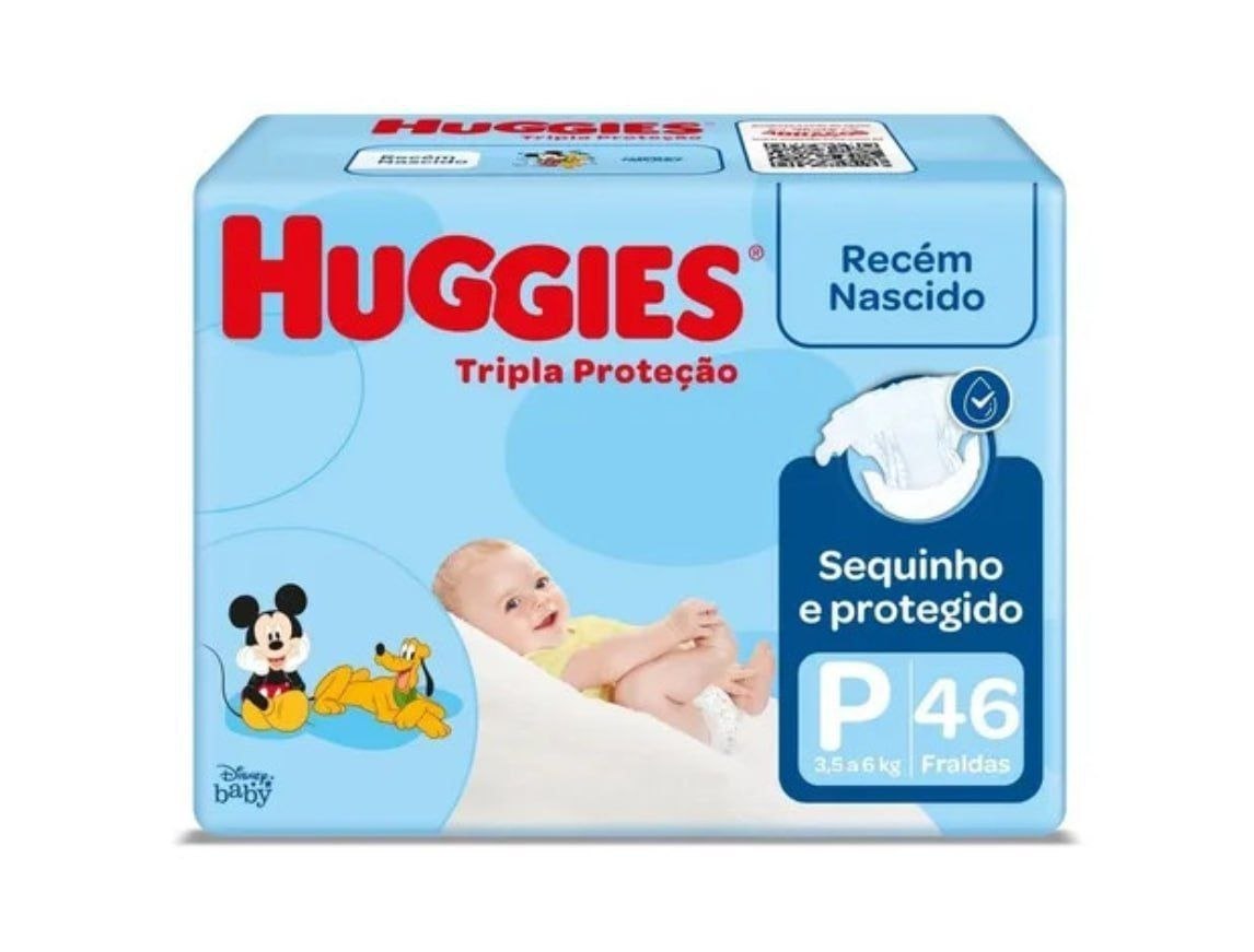 Fralda Huggies Tripla Proteção P 46 Unidades