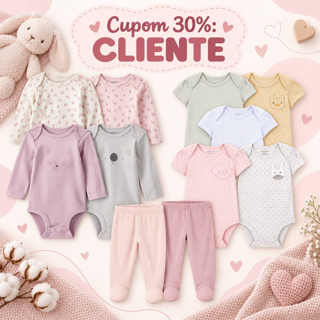 🌸 CARTER’S COM 30% OFF na Riachuelo! 🌸