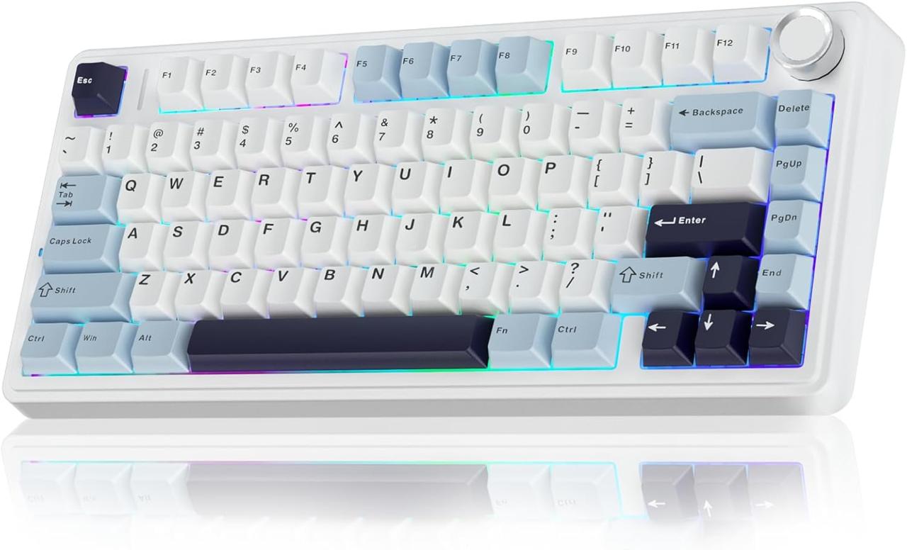 TECLADO 75% COM RGB E TRÊS FORMAS DE CONEXÃO