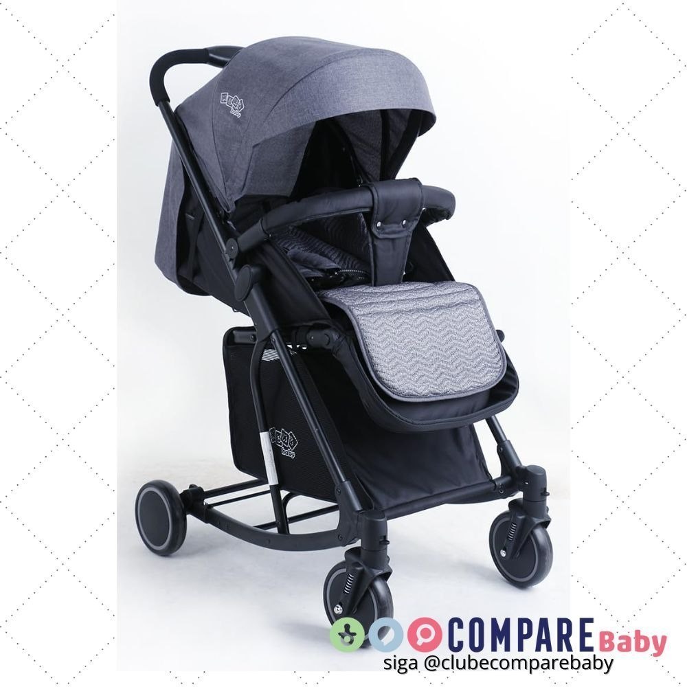 😍 Maxi Baby Carrinho De Bebê Passeio 2 em 1 Vira Balanço Maximo, Cinto 5 Pontos, Assento