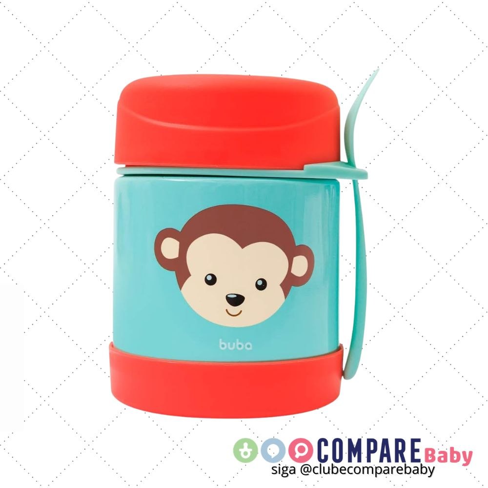 😍 Buba Pote Termico Animal Fun - Macaco Buba Colorido