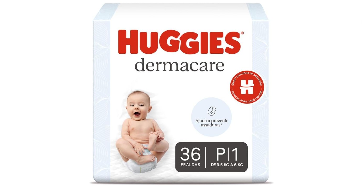 🫧 Fralda Huggies Premium Dermacare P - 36 Un